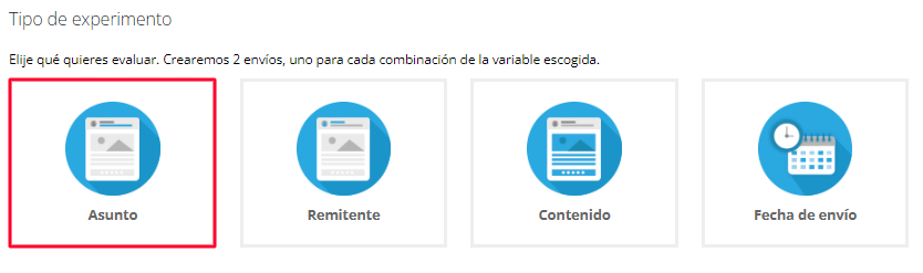 Test A/B por asunto