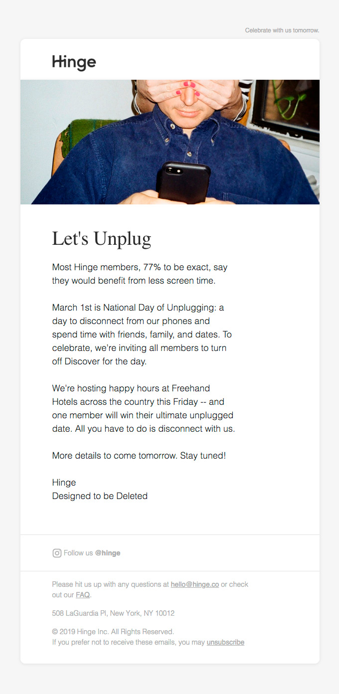 Imagen Global Day of Unplug